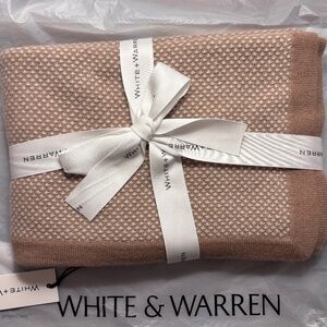 WHITE & WARREN  Cashmere Dotted Baby Blanket
